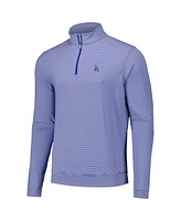 Peter Millar Men's Royal Los Angeles Dodgers Perth Sugar Stripe Performance Quarter-Zip Top