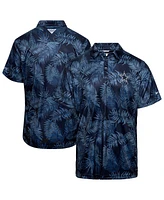 Columbia Men's Navy Dallas Cowboys Pfg Super Terminal Tackle Omni-Shade Polo