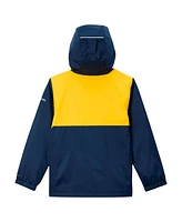 Columbia Big Boys and Girls Navy Michigan Wolverines Rainy Fields Lined Omni-Tech Full-Zip Hoodie Jacket