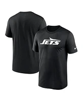 Nike Men's Black New York Jets Primetime Legend Wordmark Performance T-Shirt