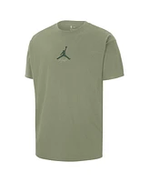 Jordan Men's Green Milwaukee Bucks Statement Edition Jumpman Flight Heavyweight T-Shirt