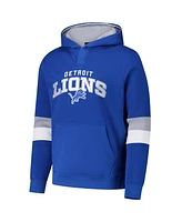 G-iii Sports by Carl Banks Men's Blue/Silver Detroit Lions Adaptive Faceoff Pullover Hoodie