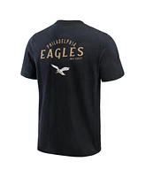 Fanatics Men's Black Philadelphia Eagles Washed Henley T-Shirt