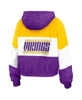 Wear by Erin Andrews Women's Purple Minnesota Vikings Color Block Full-Zip Windbreaker Jacket