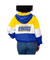 Wear by Erin Andrews Women's Royal Los Angeles Rams Color Block Full-zip Windbreaker Jacket