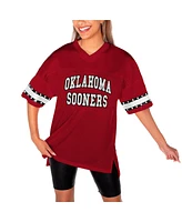 Gameday Couture Women's Crimson Oklahoma Sooners Until Kickoff Rhinestone Fashion T-Shirt