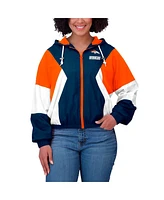 Wear by Erin Andrews Women's Royal Denver Broncos Color Block Full-zip Windbreaker Jacket