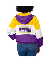 Wear by Erin Andrews Women's Purple Minnesota Vikings Color Block Full-Zip Windbreaker Jacket