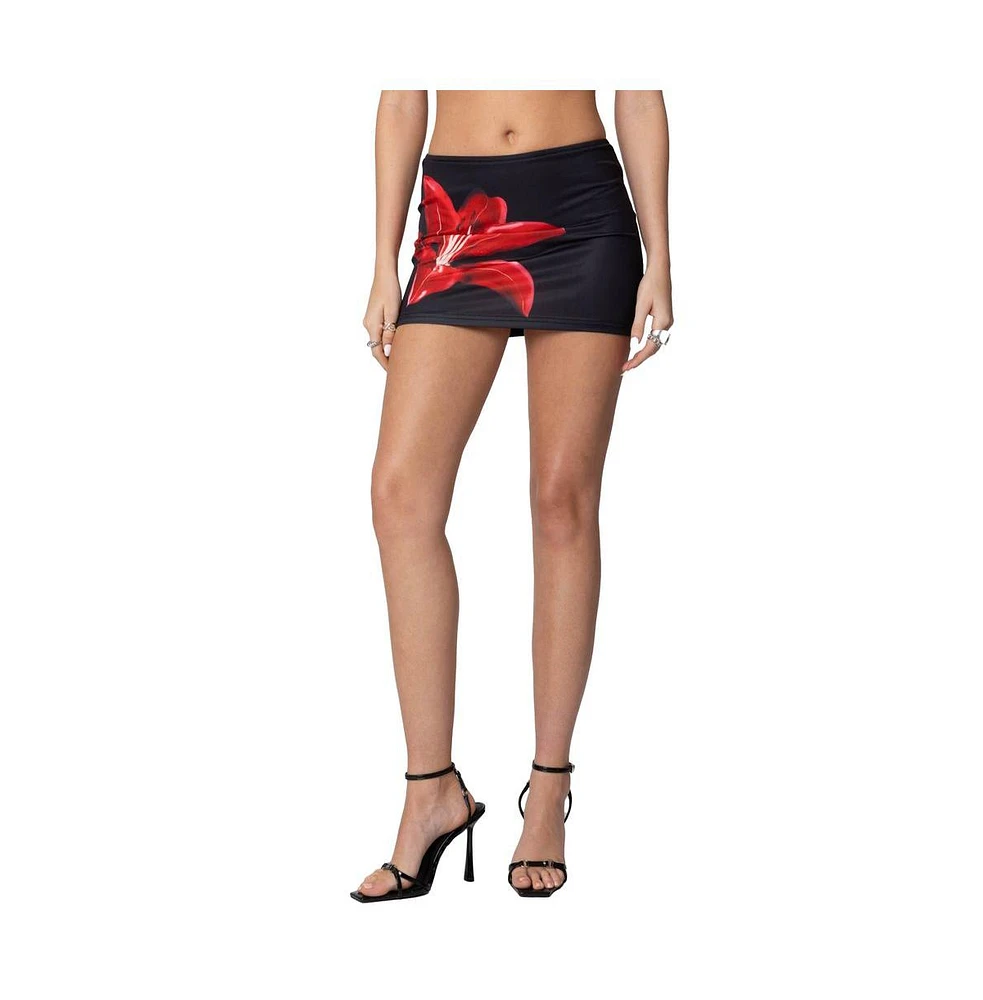 Edikted Women's Tiger Blossom Mini Skirt