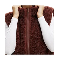 Cotton On Women's Active Mother Puffer Sherpa Reversible Vest