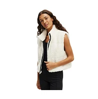 Cotton On Women's Mother Puffer Sherpa Reversible Vest