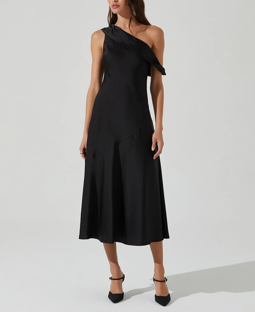 Astr the Label Women's Orissa Asymmetric-Neck Dress