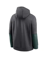 Nike Men's Anthracite/Green Michigan State Spartans 2024 Sideline Club Pullover Hoodie