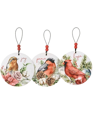 Primitives by Kathy Birds Ornament Set of 3