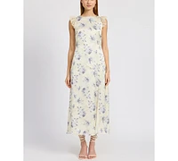 En Saison Women's Petra Floral Lace-Trim Maxi Dress