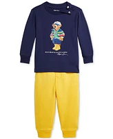 Polo Ralph Lauren Baby Bear Tee & Fleece Jogger Pants Set