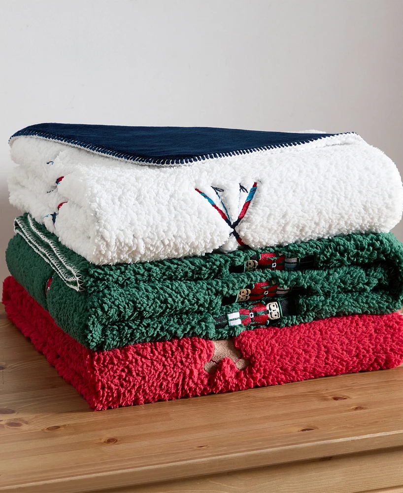 Vcny Home Holiday Sherpa Throw, 50" x 60"