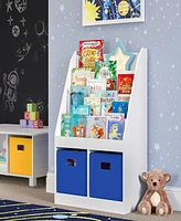 Kids Book Rack with 2 Cubbies