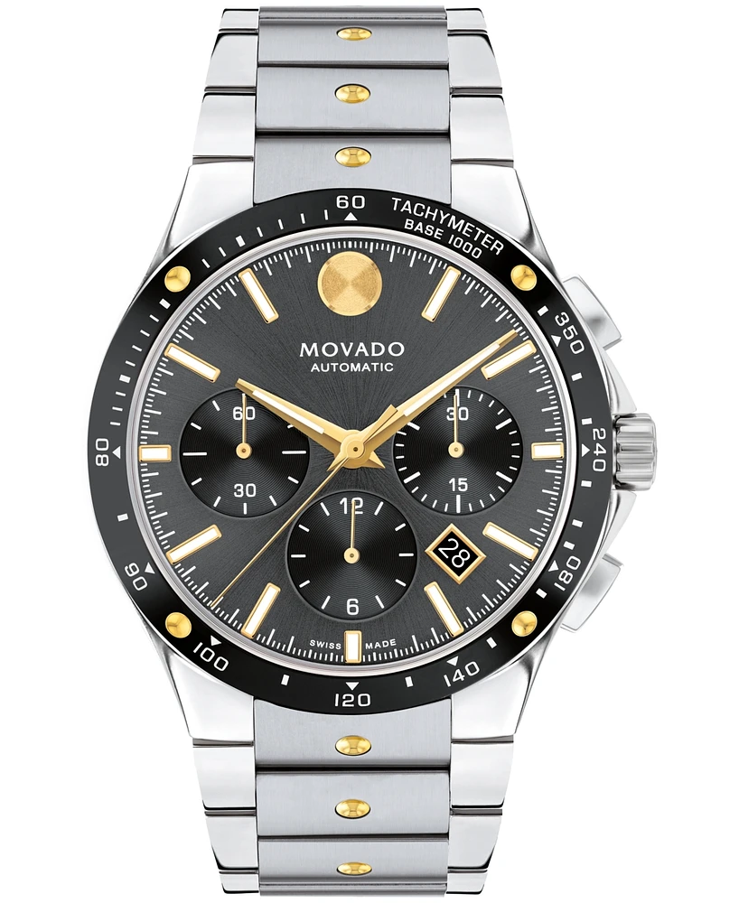 Movado Men's Alta S.e. Swiss Automatic-Chronograph Stainless Steel Watch, 43mm