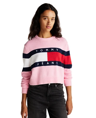 Tommy Jeans Women's Crewneck Flag Logo Sweater