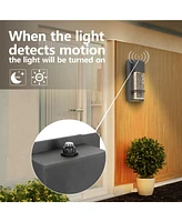 Flynama 1-Light Dusk to Down Outdoor HardWired Wall Lantern Sconce With Led