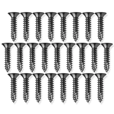 Cauldham Bright Brass Wood Screws #9 x 1 Inch for Door Hinges - 25 pack