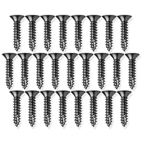 Cauldham Bright Brass Wood Screws #9 x 1 Inch for Door Hinges - 25 pack
