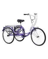 Streamdale Furniture Adult Tricycle Trikes,3-Wheel Bikes,24 Inch Wheels Cruiser Bicycles with Large Shopping Basket for Women and Men