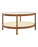 Modern Farmhouse Living Room Coffee Table Set, Stylish and Elegant Nesting Round Wooden Table,Side End table set for Living Room,Bedroom-1pc,Big Table