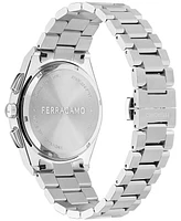 Ferragamo Men's Swiss Chronograph Vega Stainless Steel Bracelet Watch 42mm