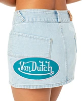 Von Dutch Women's Denim Micro Mini Skirt, Exclusively at Macy's