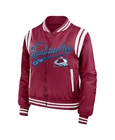 Wear by Erin Andrews Women's Garnet Colorado Avalanche Baller Full-Zip Bomber Jacket