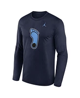 Jordan Men's Navy North Carolina Tar Heels Primetime Alternate Logo Legend Long Sleeve T-Shirt