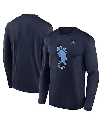 Jordan Men's Navy North Carolina Tar Heels Primetime Alternate Logo Legend Long Sleeve T-Shirt