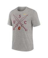 Nike Men's Heather Gray Usc Trojans Local Campus Time Honored Tradition Tri-Blend T-Shirt