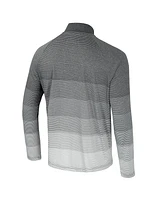 Colosseum Men's Gray Iowa Hawkeyes Ai Striped Mesh Quarter-Zip Raglan Windshirt