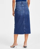 I.n.c. International Concepts Women's Denim Midi Skirt, Exclusively at Macy's