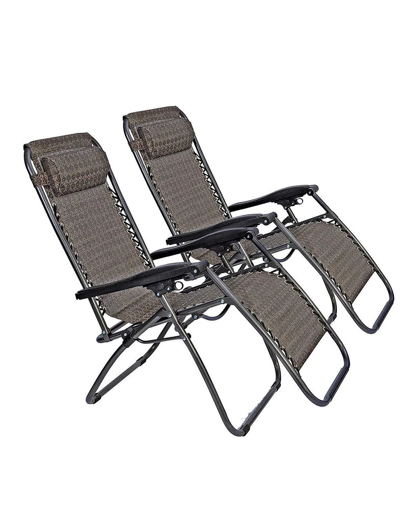 Slickblue Set of 2 Adjustable Zero Gravity Patio Lounge Chairs for Ultimate Relaxation