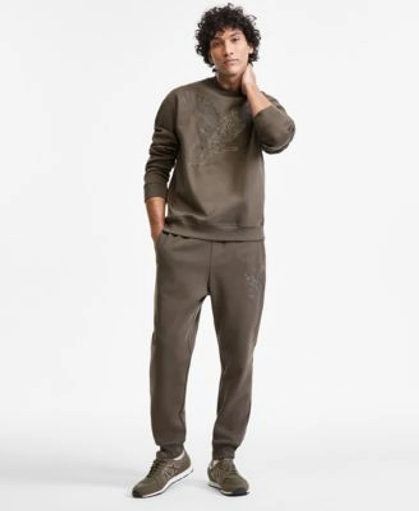 Ax Armani Exchange Mens Embroidered Eagle Fleece Sweatshirt Jogger Pants