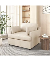 Mirod Oversized Accent Chair - Comfortable Armrest Cushions, Versatile Neutral Style, Elegant Design