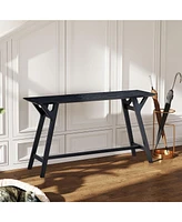 59.06 Inch Entryway Table for Living Room,Narrow Console Table with Solid Wood Legs, Modern Design Mdf Skinny Sofa Table Entrance Table for Hallway