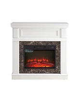 Streamdale Furniture Only Mantel (Not Included Fireplace) -White,41.34"W14"D40"H