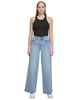 Dkny Jeans Women's High-Rise Wide-Leg