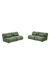 Streamdale Furniture Green Modular Living Room Sofa – Stylish Chenille Fabric Sofa with 70