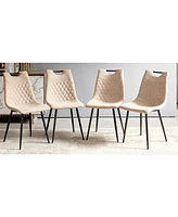 1+4,5pieces dining set, Table metal leg Mid-century Dining Table for 4-6 people With glass Table Top, Pedestal Dining Table