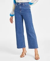 I.n.c. International Concepts Women's Wide-Leg High-Rise Denim Jeans, Exclusively at Macy's