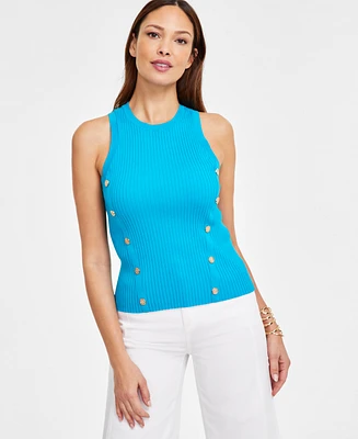 I.n.c. International Concepts Women's Snap-Button Sweater Tank Top, Exclusively at Macy's