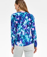 I.n.c. International Concepts Women's Printed Button Shirt, Exclusively at Macy's