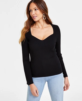 I.n.c. International Concepts Women's Sweetheart-Neck Sweater, Exclusively at Macy's