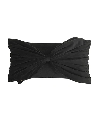 Juicy Couture Velvet Bow Decorative Pillow, 10" x 18"